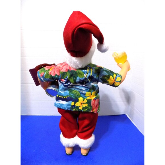 NEW Christmas Coastal Beach Surf Santa Claus Figurine Hawaii Florida Santa Noel - Picture 4 of 9